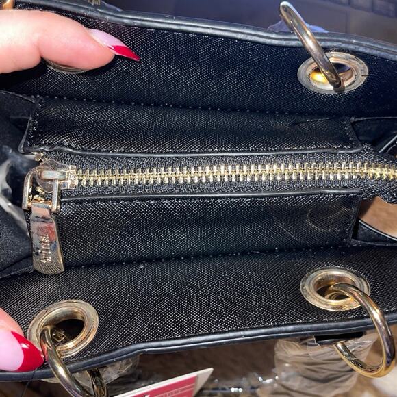 Trina Turk Crossbody Tote Black Double Handle New With Tags - Picture 4 of 9